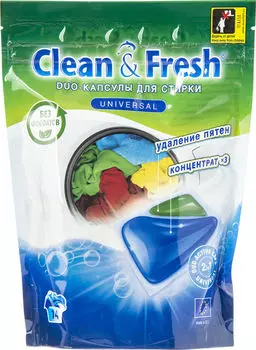 Гель для стирки Clean&amp;Fresh Универсальный 14шт