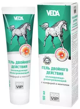 Гель Veda ЗооVIP двойного действия охлаждающе-разогревающий 100мл