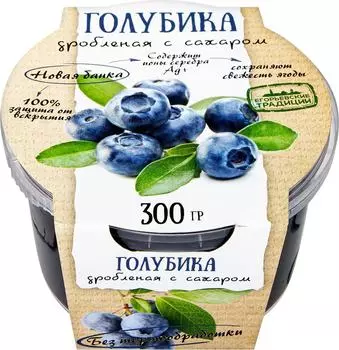 Голубика Егорьевские традиции дробленая с сахаром 300г