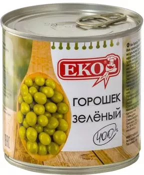 Горошек Eko зеленый 400г