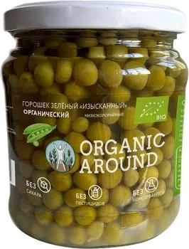 Горошек Organic Around зеленый изысканный 450мл