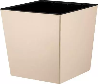 Горшок для цветов InGreen London Cube c дренаж. вставкой калифорнийский миндаль 17.7*17.7см 4.2л
