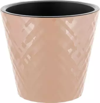 Горшок для цветов InGreen Manhattan c дренажной вставкой молочный шоколад 19см 3.3л