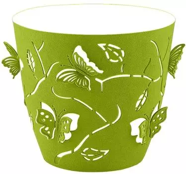 Горшок для цветов Plast Team Butterflies 22.5см 5.3л