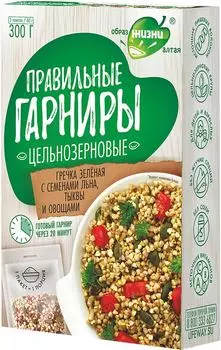 Гречка Образ жизни Алтая зеленая с семенами льна тыквы и овощами 300г