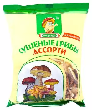 Грибы Экопродукт Ассорти сушеные 50г. Доставим до двери!