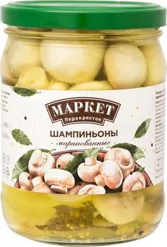Грибы Маркет Перекресток Шампиньоны маринованные 480г