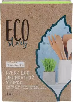 Губка Eco Story для деликатной очистки 2штс доставкой!