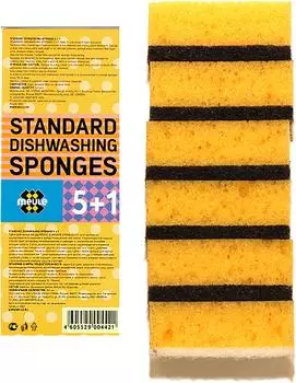 Губки для посуды Meule Standard 5+1шт