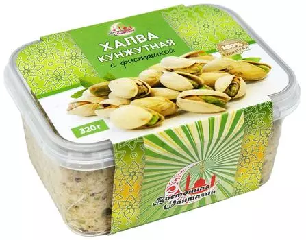 Халва Восточная Фантазия Кунжутная с фисташками 320г