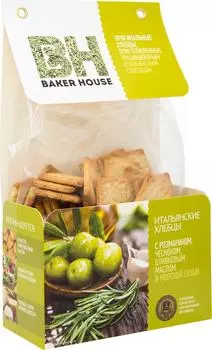 Хлебцы Baker House Итальянские с розмарином и чесноком 250г