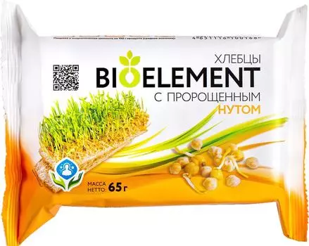 Хлебцы BioElement с пророщенным нутом 65г