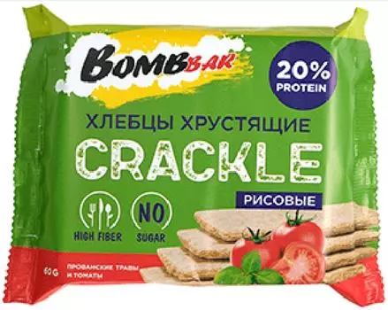 Хлебцы Bombbar рисовые томаты и рованские травы 60г