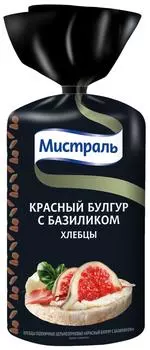 Хлебцы Мистраль Красный булгур с базиликом 100г