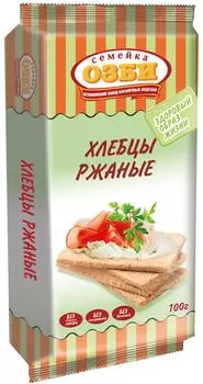 Хлебцы Семейка Озби ржаные 100г