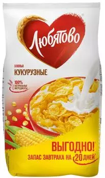 Хлопья Любятово Кукурузные 600г