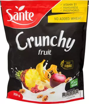 Хлопья Sante Crunchy Овсяные с фруктами 350г