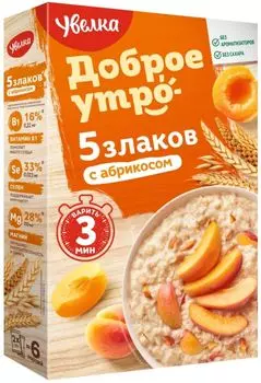Хлопья Увелка Доброе утро 5 злаков с абрикосом 240г