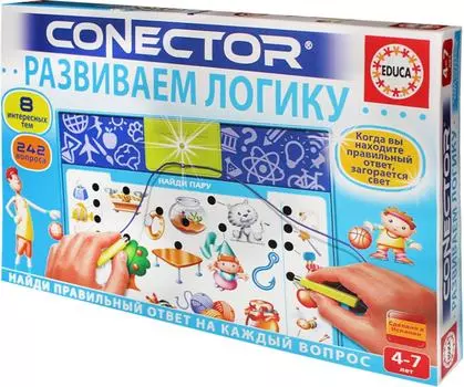Игра настольная Conector Электронная викторина Развиваем логику