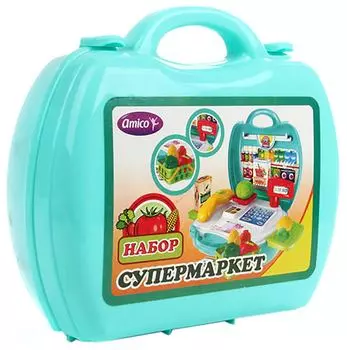 Игровой набор Amico Супермаркет в чемодане