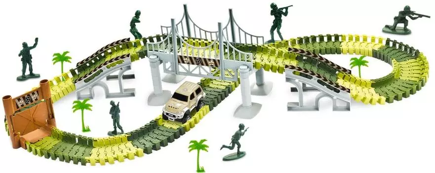 Игрушка 1Toy Гибкий трек Комбат 182 детали