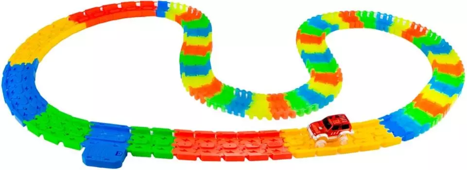 Игрушка 1Toy Гибкий трек со светодиодными лампами 154 детали