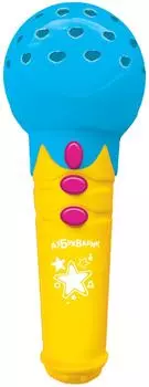 Игрушка Азбукварик Микрофончик с огоньками Песенки для малышей голубой