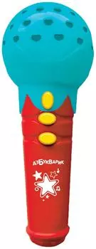 Игрушка Азбукварик Микрофончик с огоньками Веселые песенки