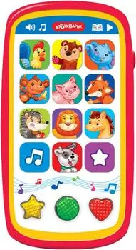 Игрушка Азбукварик Мультиплеер с огоньками Мои первые зверята