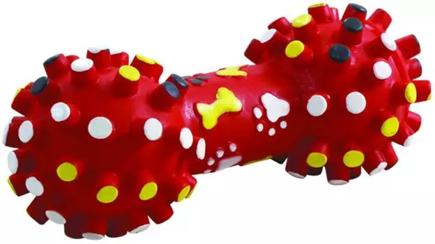 Игрушка для собак Triol Гантель с шипами 10см