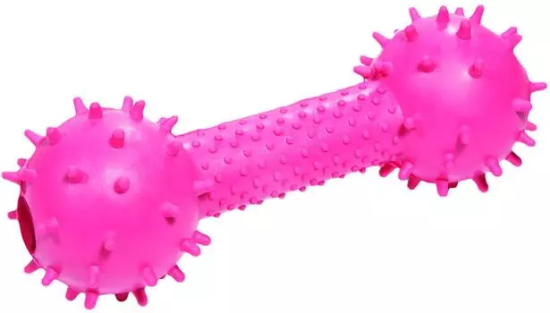 Игрушка для собак Triol Гантель шипованная с колокольчиком 16см