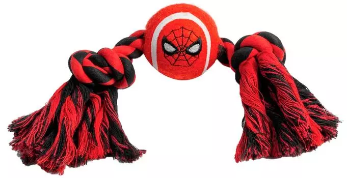 Игрушка для собак Triol Marvel Человек Паук Веревка и мяч 7*31см