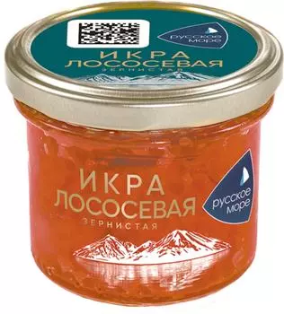 Икра Русское море лососевая зернистая соленая 95г