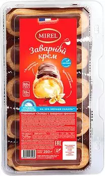 Эклеры Mirel с заварным кремом 250г. Доставим до двери!