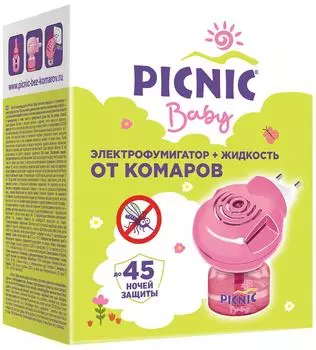 Электрофумигатор Picnic Baby + Жидкость от комаров 45 ночей 30мл
