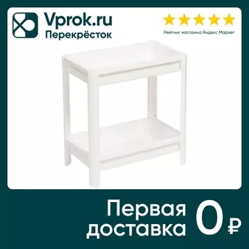 Этажерка Violet Vikea широкая 2-х ярусная белая
