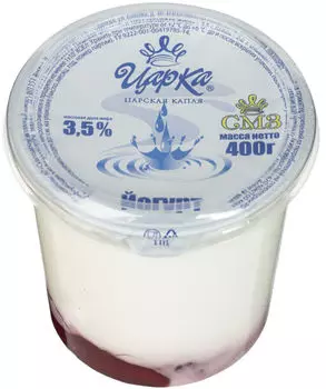 Йогурт ЦарКа Брусника 3.5% 400г