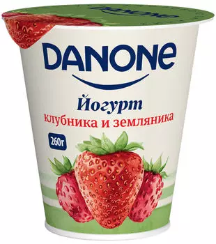 Йогурт Danone Клубника-земляника 2.8% 260г