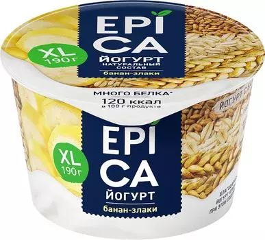 Йогурт Epica Банан-злаки 4.9% 190г