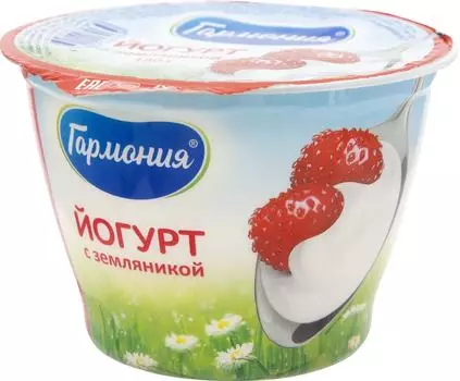Йогурт Гармония с земляникой 2.7% 180г