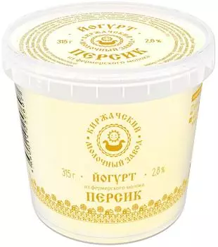 Йогурт Киржачский МЗ Персик 2.8% 315г