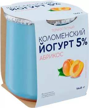 Йогурт Коломенский Абрикос 5% 140г. Доставим до двери!