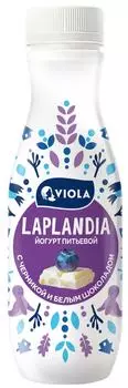 Йогурт питьевой Laplandia с черникой и белым шоколадом 2.5% 260г