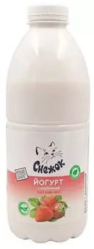 Йогурт питьевой Снежок Клубника 1.5% 900гс доставкой!