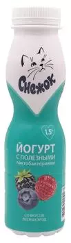 Йогурт питьевой Снежок Лесные ягоды 1.5% 260г