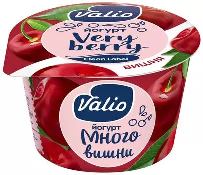 Йогурт Valio с вишней 2.6% 180г