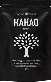 Какао тертое Royal Forest натуральное 200г