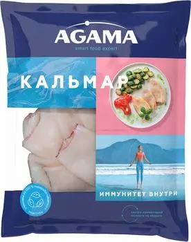 Кальмар Agama тушка сыро-замороженный 600г