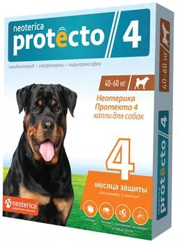 Капли Neoterica Protecto для собак 40-60кг 2шт