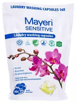 Капсулы для стирки Mayeri Sensitive Эко 16шт